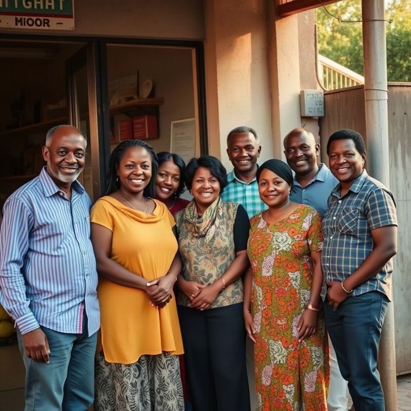 Candid group portrait of the Vividbastro family team on Ngong Road
